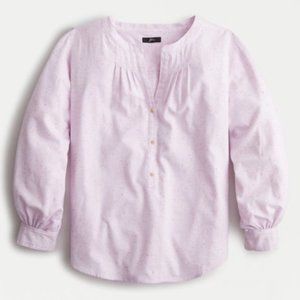 J.Crew Open V-Neck Shirt in Donegal Flannel Blouse